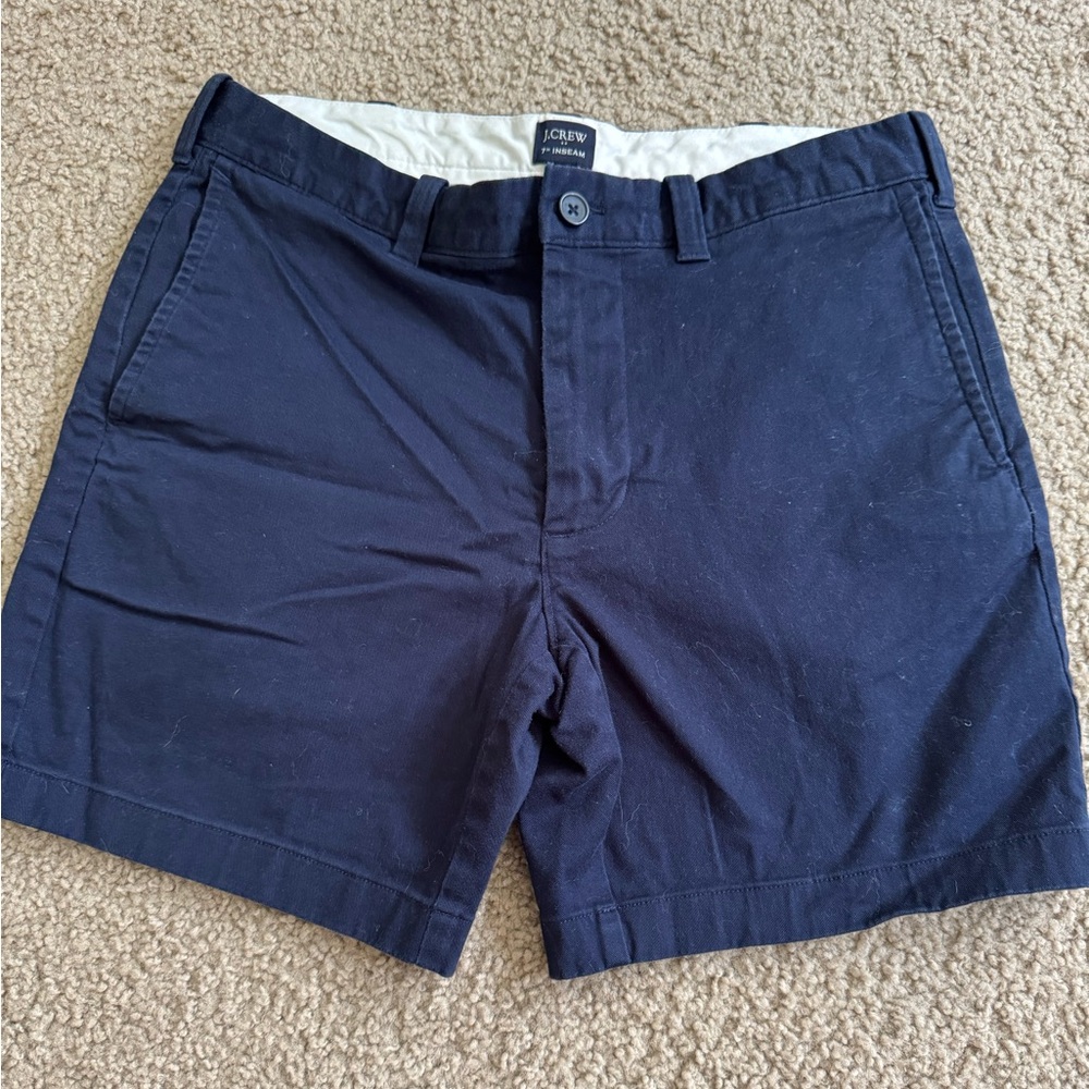 J. Crew Men’s 7" flex chino short - Navy